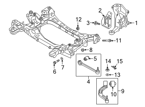 2021 Kia Stinger Front Suspension Components, Lower Control Arm, Stabilizer Bar DEFLECTOR, RH Diagram for 51766J5000