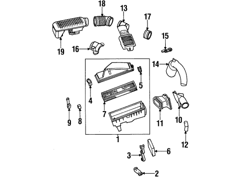 1995 Mercury Mystique Filters Duct Diagram for F6RZ-9A624-BA