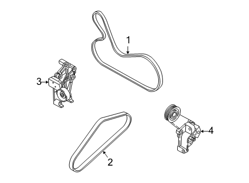 2004 Kia Sedona Belts & Pulleys PULLEY-Idle Diagram for 1K52Y15P13