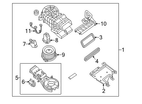 2016 Infiniti QX60 Blower Motor & Fan Filter-Air Diagram for 27277-3JC2B