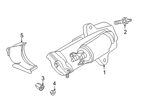 2021 Ford Bronco Sport Starter Starter Diagram for K2GZ-11002-H