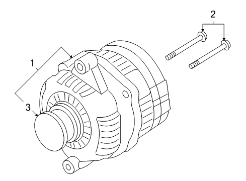 2009 Pontiac G3 Alternator Alternator Bolt Diagram for 94501012