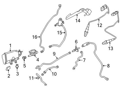 2020 BMW M240i Emission Components Suction Jet Pump With Line Diagram for 13907643100