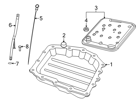 2012 Dodge Journey Automatic Transmission Tube-Transmission Oil Filler Diagram for 4627360AA