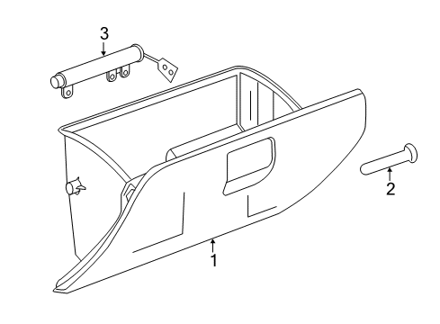 2017 GMC Canyon Glove Box Glove Box Assembly Hinge Diagram for 23262465