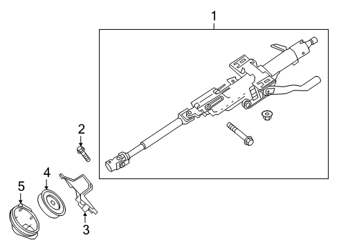 2019 Nissan Altima Steering Column & Wheel, Steering Gear & Linkage COLUM Steer Abs Diagram for 48805-6CA1A