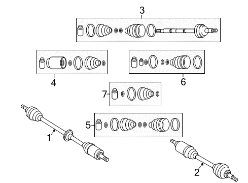 2010 Kia Rio Drive Axles - Front Joint Set-Outer, LH Diagram for 495911G195