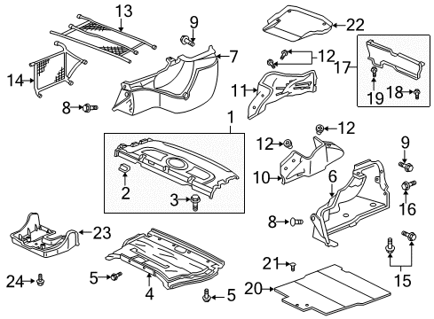 2004 Acura TL Interior Trim - Rear Body Clip, Mat (9MM) *NH120L* (STAR BLACK) Diagram for 90667-SP0-A00ZP