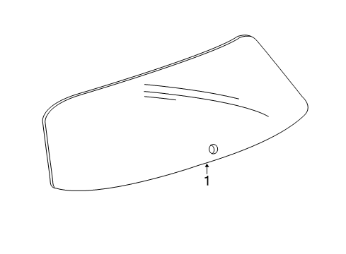 2017 Chevrolet Trax Lift Gate - Glass & Hardware Lift Gate Glass Diagram for 95371213