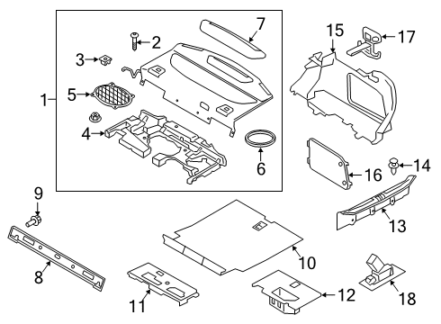 2021 Alfa Romeo Giulia Interior Trim - Rear Body Nut-Snap In Diagram for 68094455AA