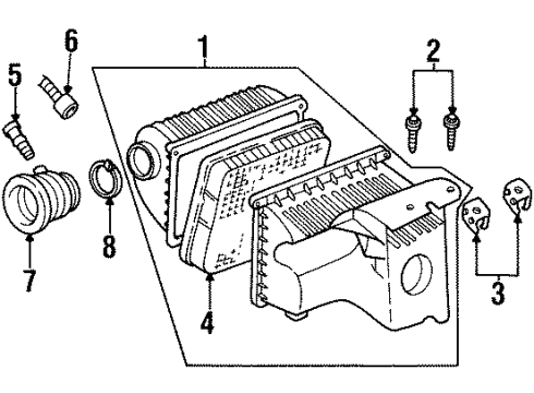 1999 Buick LeSabre Powertrain Control Air Duct Diagram for 24504752