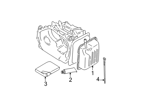 2002 Hyundai Santa Fe Automatic Transmission Oil Level Gauge Diagram for 46580-39302