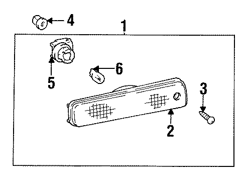 1999 Toyota Celica Marker & Signal Lamps Lens Diagram for 81731-20230