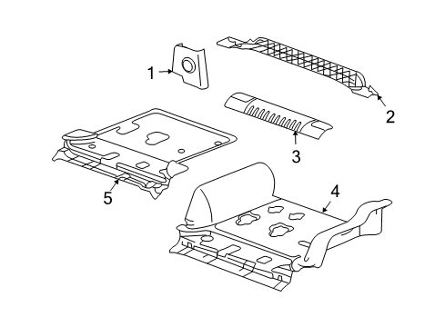 2003 Hummer H2 Interior Trim - Rear Body Molding Asm-Body Rear Corner Upper Garnish *Wheat Diagram for 10358738