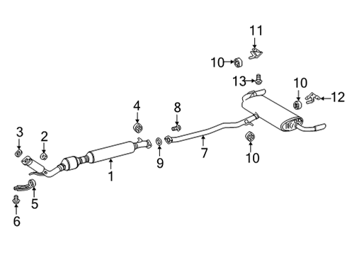 2022 Lexus NX250 Exhaust Components PIPE ASSY, EXHAUST T Diagram for 17430-25381