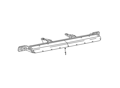 2014 Jeep Cherokee High Mount Lamps Lamp-Center High Mounted Stop Diagram for 68102902AC