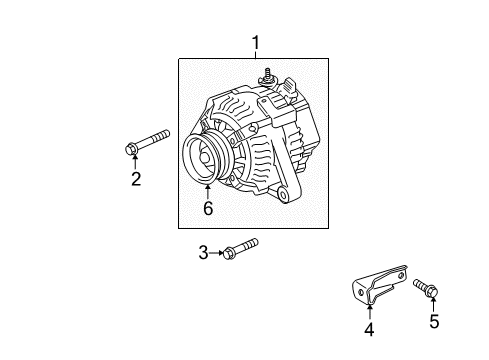 2010 Toyota Highlander Alternator Alternator Diagram for 27060-31082