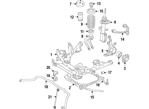 2017 BMW X5 Front Suspension Components, Lower Control Arm, Upper Control Arm, Ride Control, Stabilizer Bar Rubber Mounting Diagram for 31126851693