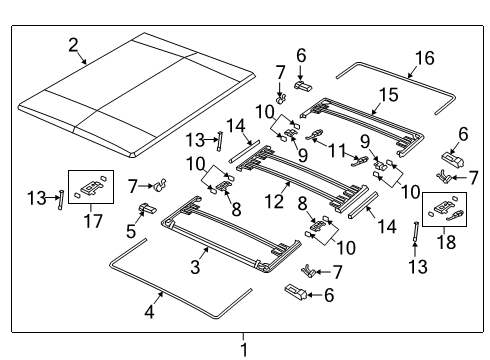 2020 Ram 2500 Exterior Trim - Pick Up Box Latch-TONNEAU Cover Diagram for 68229444AB