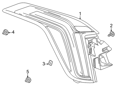 2020 Cadillac CT4 Tail Lamps Tail Lamp Diagram for 84785907