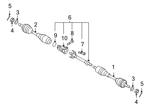 2006 Kia Amanti Drive Axles - Front Shaft Assembly-Drive, RH Diagram for 495003F750