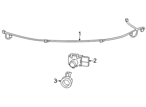 2012 Lexus GX460 Parking Aid Sensor, Ultrasonic Diagram for 89341-60030-E2