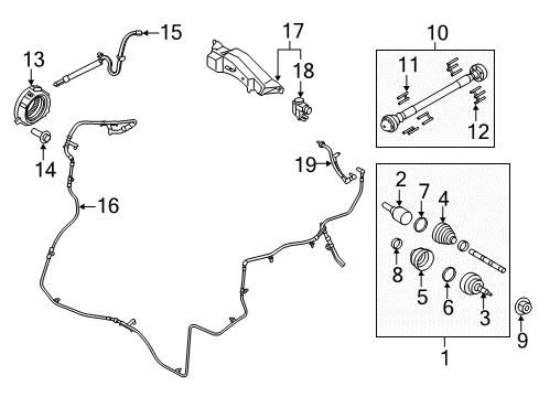 2015 Ford F-150 Drive Axles - Front Vacuum Tube Diagram for FL3Z-7A785-A