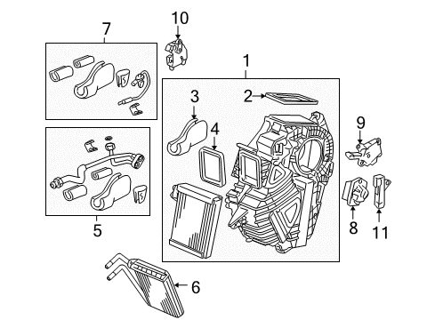 2009 Honda Odyssey Auxiliary Heater & A/C Gasket, C Diagram for 79207-SHJ-A01