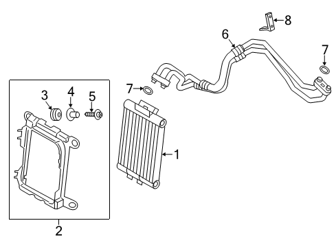 2013 BMW 335i xDrive Oil Cooler Oil Cooling Pipe Inlet Diagram for 17227626331