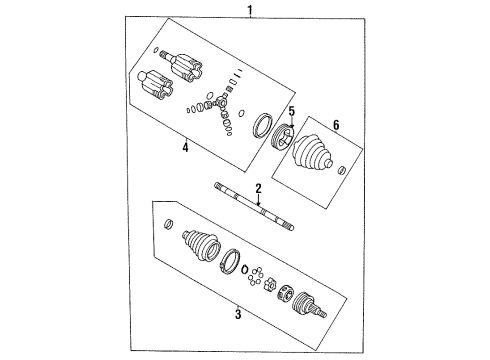 2000 Chevrolet Lumina Axle Shaft - Front Front Wheel Drive Shaft Kit Diagram for 26062351