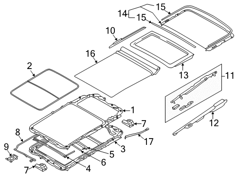 2014 BMW 335i GT xDrive Sunroof HEADLINER CONTROL MODULE Diagram for 61319330047