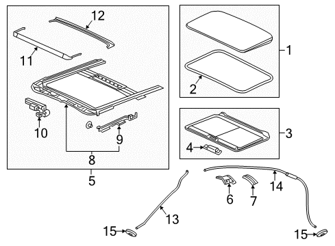 2017 Nissan Altima Sunroof Bracket-Sun Roof Diagram for 76893-3TA1C