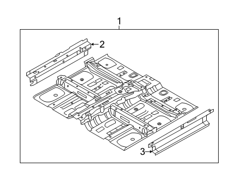 2013 Kia Sportage Floor & Sill Panel Assembly-Side SILL Diagram for 651803W000