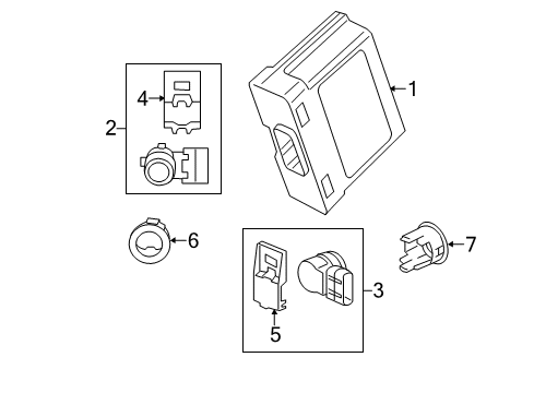 2017 Acura RLX Parking Aid Sensor Assembly, Parking (Pomegranate Pearl) Diagram for 39680-TV0-E01YF