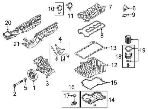 2020 BMW M850i xDrive Gran Coupe Engine Parts, Mounts, Cylinder Head & Valves, Camshaft & Timing, Variable Valve Timing, Oil Cooler, Oil Pan, Oil Pump, Balance Shafts, Crankshaft & Bearings, Pistons, Rings & Bearings Seal High Pressure Pump Diagram for 11128071821