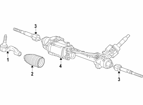 2019 Chevrolet Camaro Steering Column & Wheel, Steering Gear & Linkage Steering Gear Diagram for 84240808