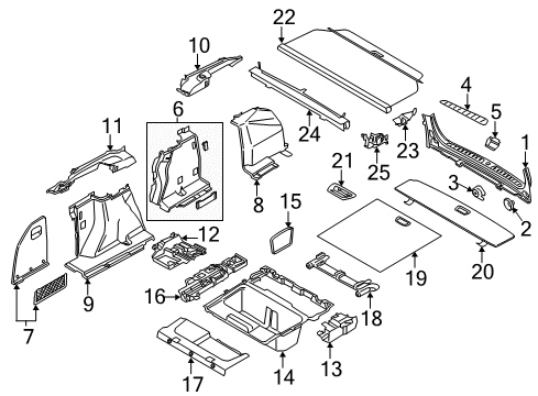 2019 BMW 330i xDrive Interior Trim - Rear Body Loading Sill Cover Diagram for 51477313333