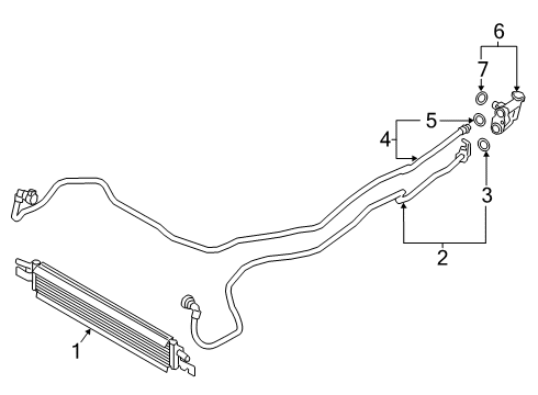 2019 BMW 330i xDrive Trans Oil Cooler O-Ring Diagram for 17228573882
