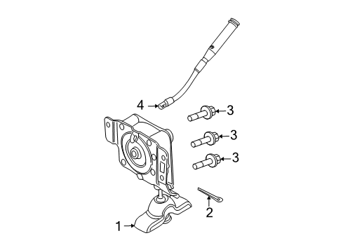 2012 Ford Escape Spare Tire Carrier Winch Cotter Pin Diagram for -W525287-S439