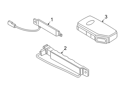 2020 Kia Soul Keyless Entry Components Smart Key Fob Diagram for 95440K0000