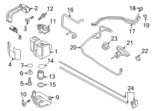 2020 Ford F-350 Super Duty Diesel Aftertreatment System Tank Assembly Diagram for KC3Z-5J250-A