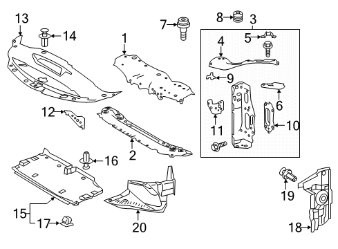 2021 Lexus IS300 Radiator Support Support Sub-Assembly, Ra Diagram for 53202-53909
