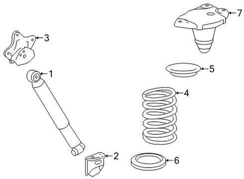 2022 Toyota Highlander Shocks & Components - Rear Spring Diagram for 48231-0E420