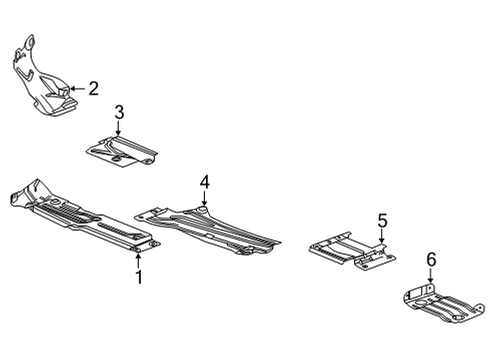 2021 Chevrolet Silverado 3500 HD Heat Shields Heat Shield Diagram for 84619049