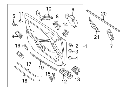 2011 Kia Optima Fuel Door Switch Assembly-Trunk Lid Diagram for 935552T00087