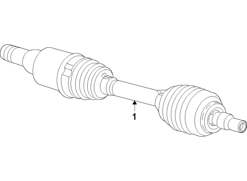 2019 Buick Regal Sportback Front Axle Axle Assembly Diagram for 84527910