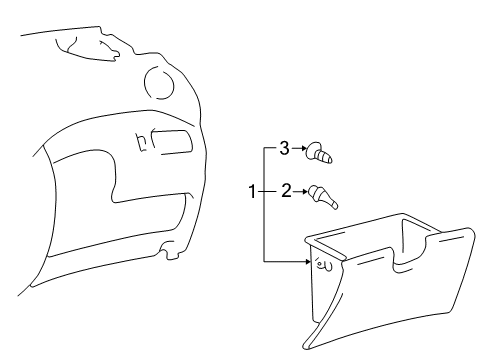 Diagram for 2000 Toyota Echo Glove Box 