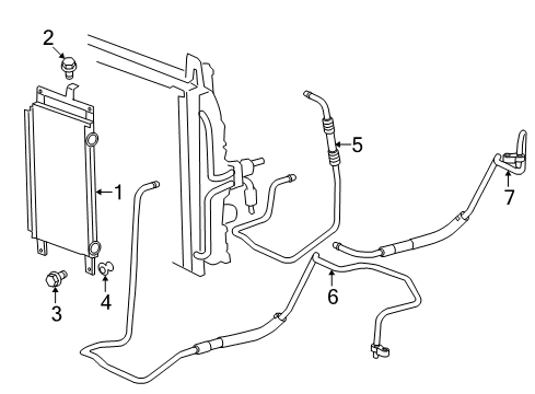 2015 Chevrolet Impala Limited Trans Oil Cooler Inlet Hose Diagram for 20863973