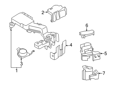 2022 BMW X6 Electrical Components COVER, POWER DISTRIBUTION BO Diagram for 61146841567