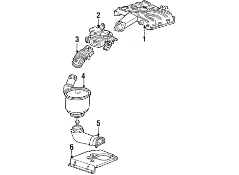 1987 Chevrolet Celebrity Air Intake Duct, Front Air Intake Diagram for 14089521